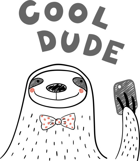 有智能手机的可爱树懒图片下载