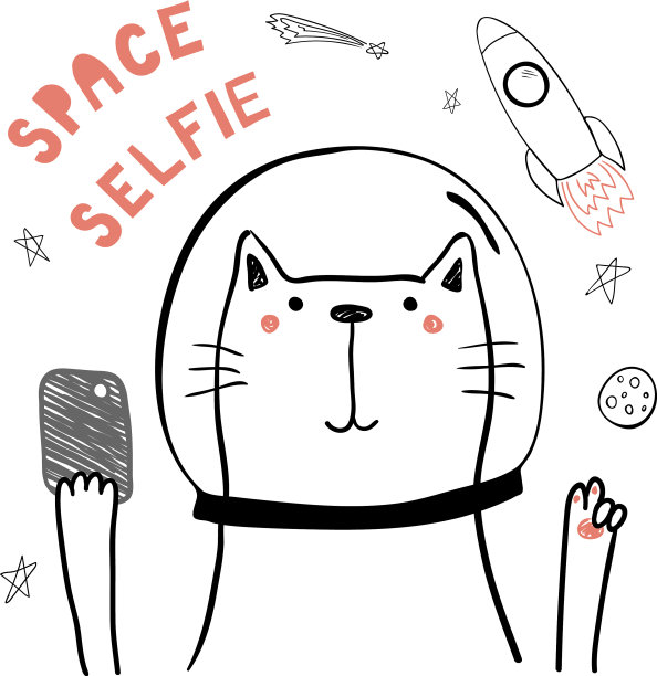 可爱的猫的空间图片下载