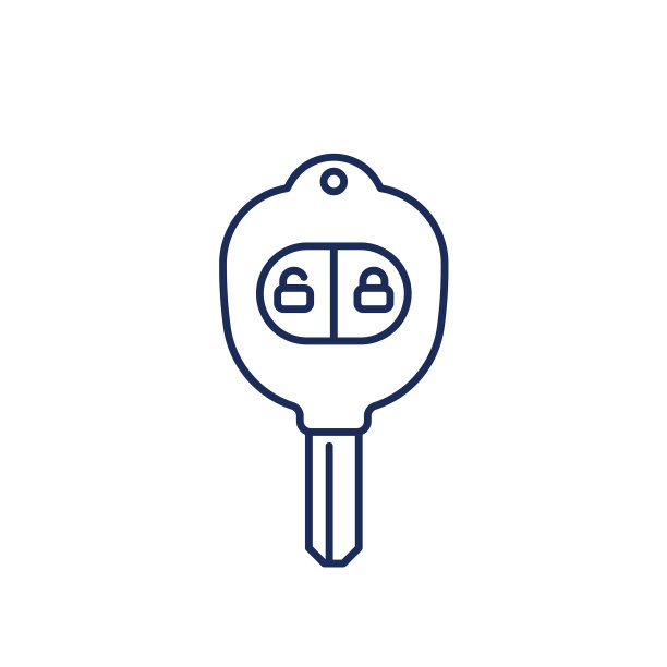 带报警线图标的车钥匙图片下载