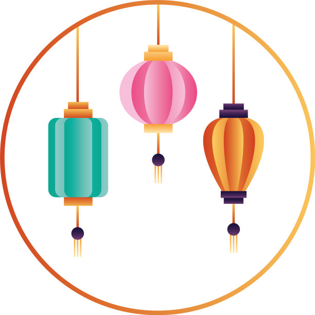 中国圆框纸灯图片下载