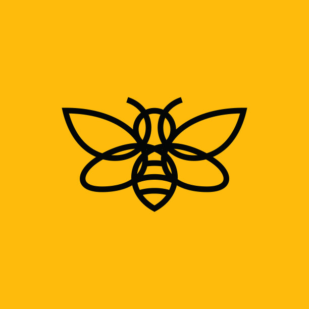 蜜蜂标志设计模板图片下载