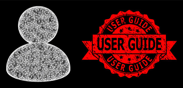 Grunge用户指南图章和明亮的网络图片下载