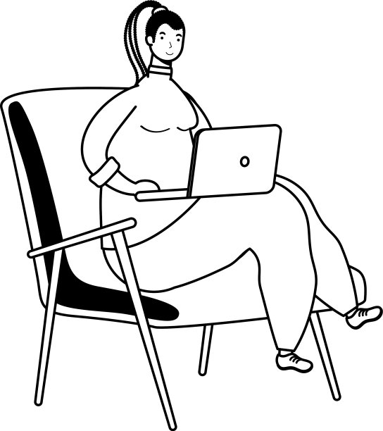 非洲裔妇女与拉斯塔发型工作图片下载