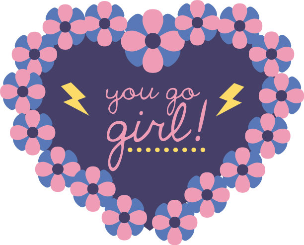 你去女性主义的平面风格的图标图片下载