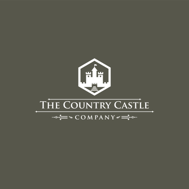 乡村城堡标志复古图片下载