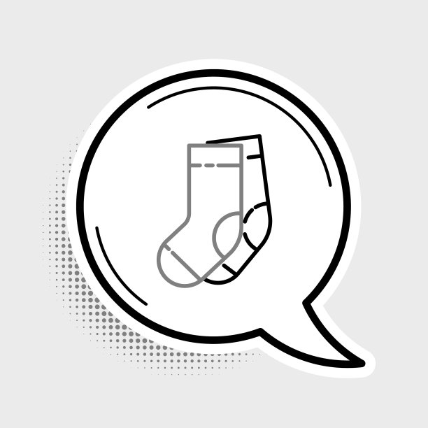 线袜子图标孤立在灰色背景图片下载