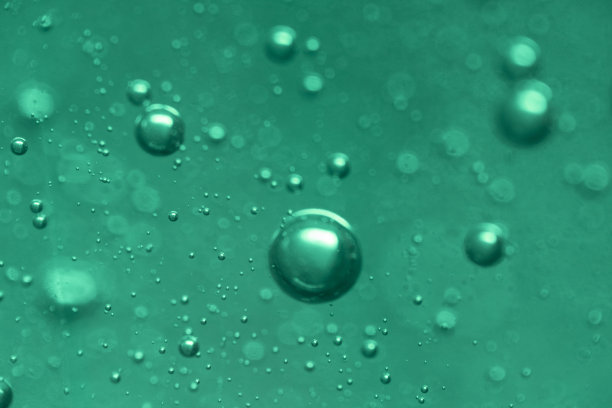 绿色碟肥皂泡沫气球极端微距离拍摄抽象背景图片下载