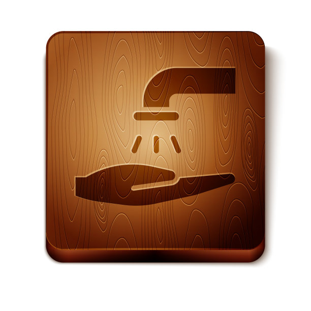 棕色洗手用肥皂图标隔离图片下载