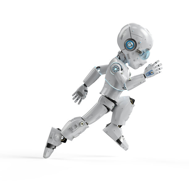 可爱的机器人与卡通人物图片下载