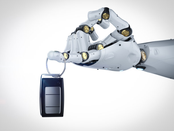 机器人拿车钥匙或车遥控器图片下载