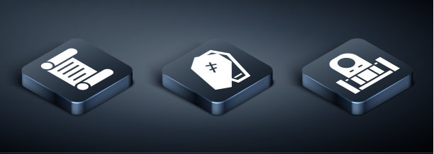 定等距法令羊皮纸卷轴墓图片下载