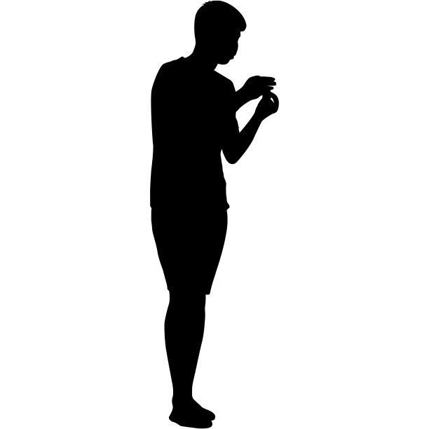 白色背景上行走的人的剪影图片下载