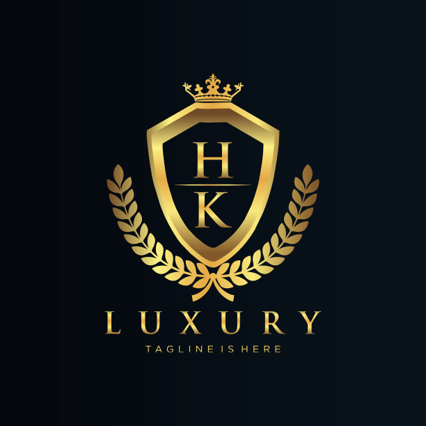 香港首字母与皇家豪华标志模板图片下载