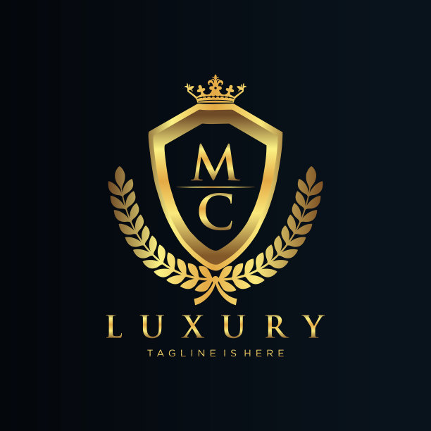 MC字母首字母与皇家豪华标志模板图片下载