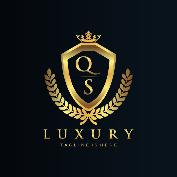 Qs字母首字母与皇家豪华标志模板图片下载