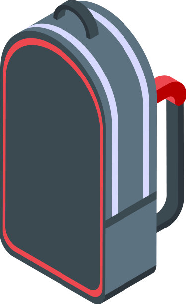 冲浪者背包图标等距风格图片下载