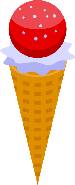 玉米冰淇淋图标等距风格图片下载