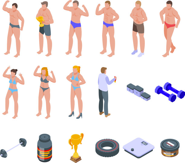 健美图标设置等距样式图片下载