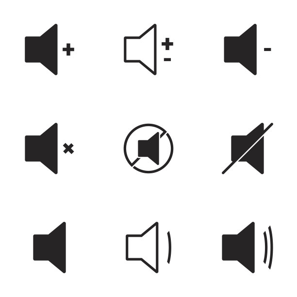 音频扬声器音量图标图片下载