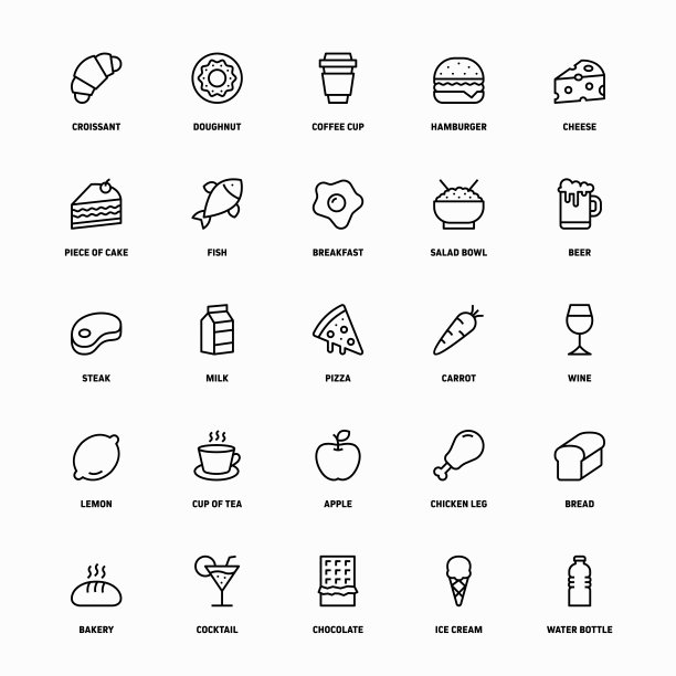 食品和饮料系列图标图片下载