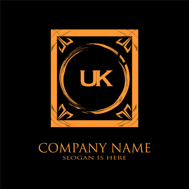 英国字母首字母与皇家豪华标志模板图片下载