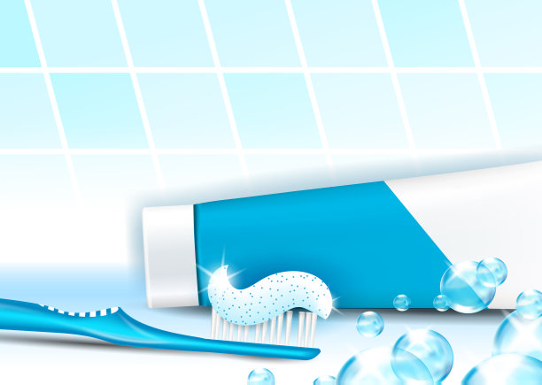 牙膏口腔卫生产品旗帜载体图片下载