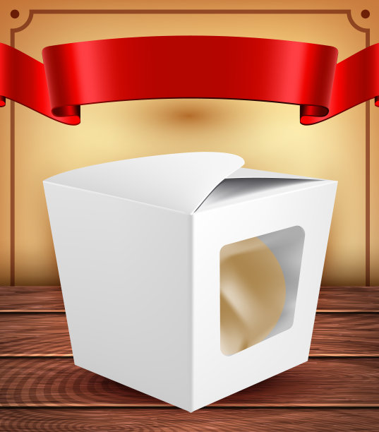 汉堡食品携带盒宣传旗帜向量图片下载