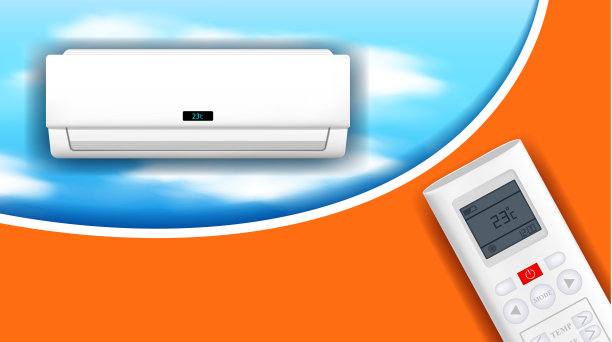 空调维修系统宣传牌向量图片下载