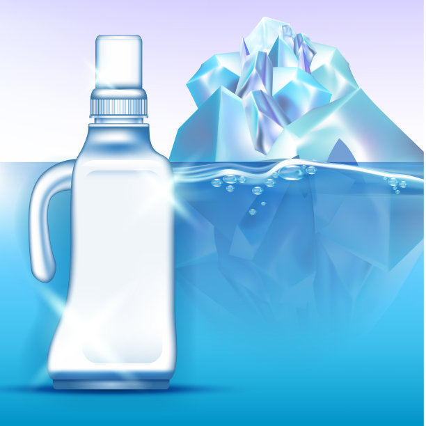 水晶新鲜织物柔软剂海报矢量图片下载