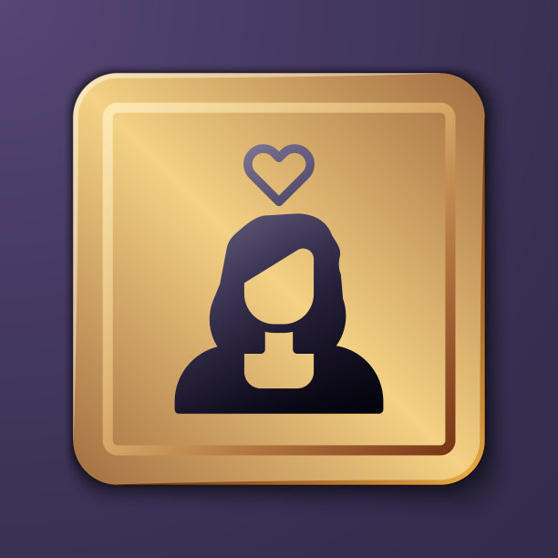 紫色的浪漫女孩偶像孤立在紫色图片下载