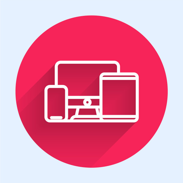 白线电脑显示器和图形板图片下载