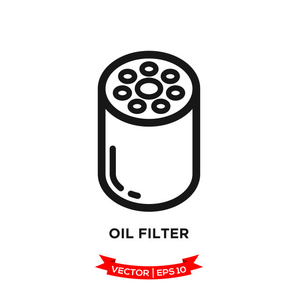 滤油器图标在时尚的平面设计图片下载