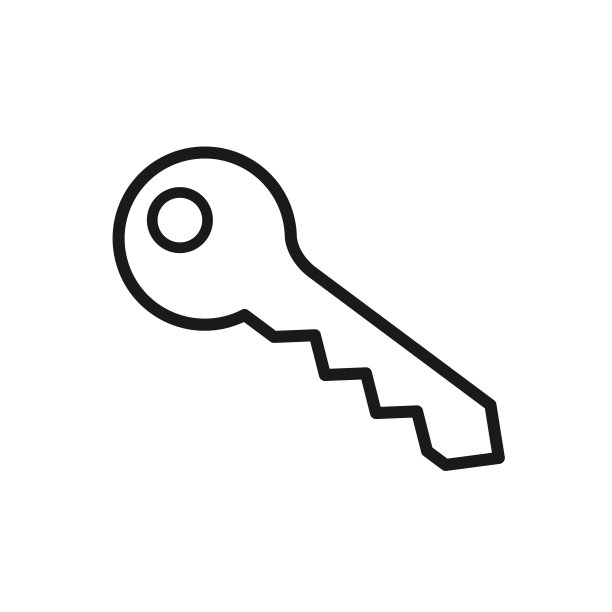 关键图标在时尚平面设计矢量标志模板图片下载