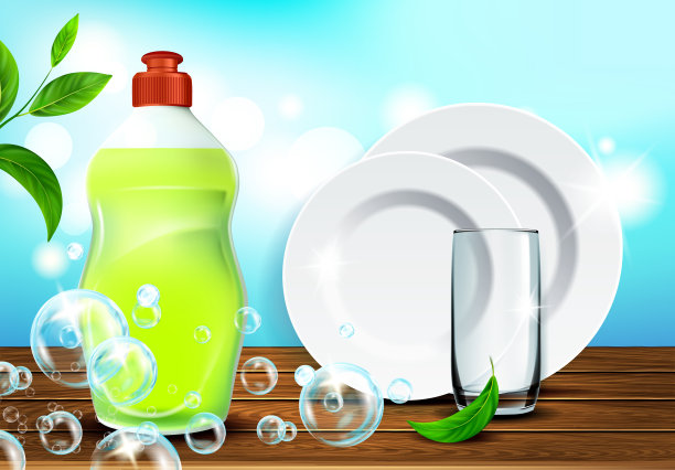 洗洁精宣传海报矢量图片下载