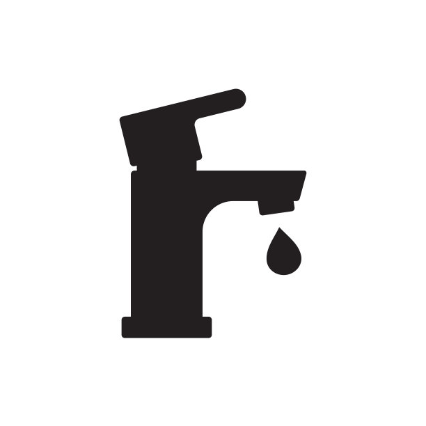 水龙头图标在时尚的平面风格图片下载