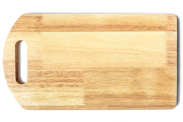 木切板孤立在白色背景，俯视图图片下载