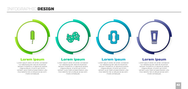 设置卫生棉条、海绵、餐巾和试管图片下载