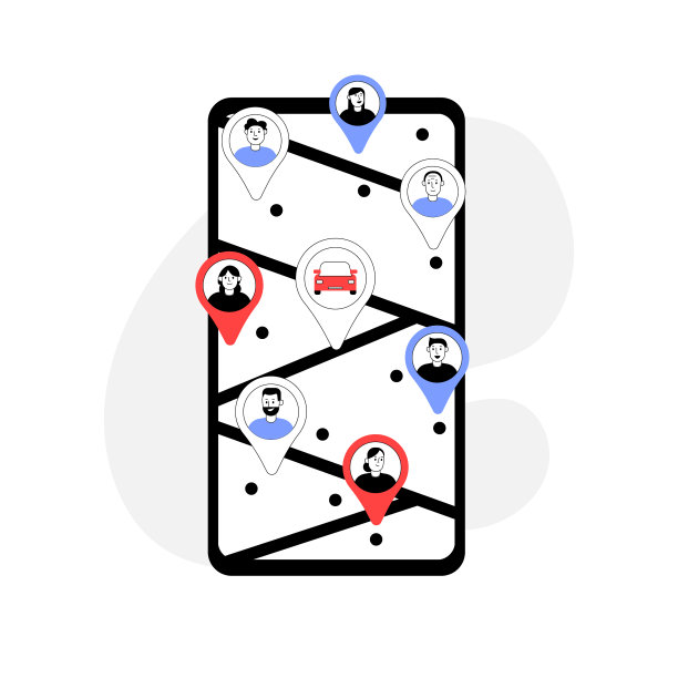 网上出租车或出租交通工具集孤立图片下载