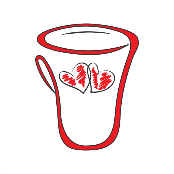 两颗相爱的心的杯子咖啡图标图片下载