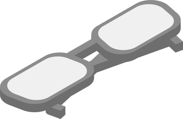 眼镜图标等距风格图片下载