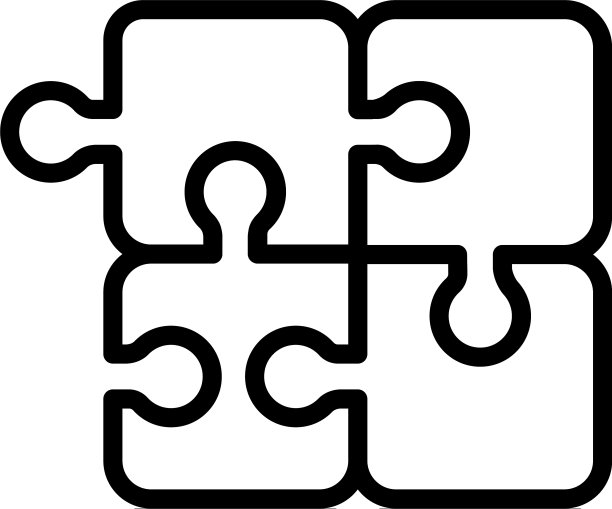 拼图图标轮廓样式图片下载