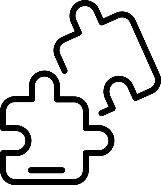 拼图零件图标轮廓样式图片下载