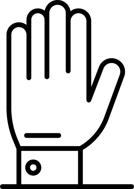 抗议手图标轮廓风格图片下载
