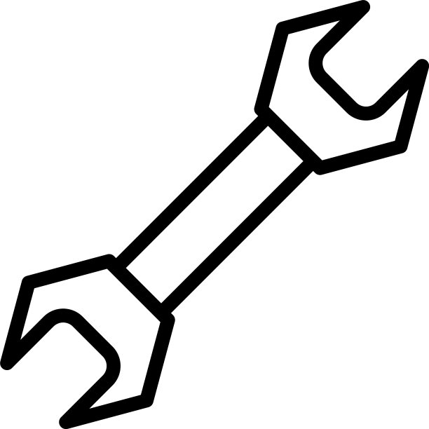 汽车扳手图标轮廓风格图片下载