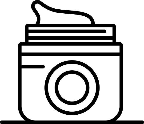 面霜罐图标轮廓风格图片下载