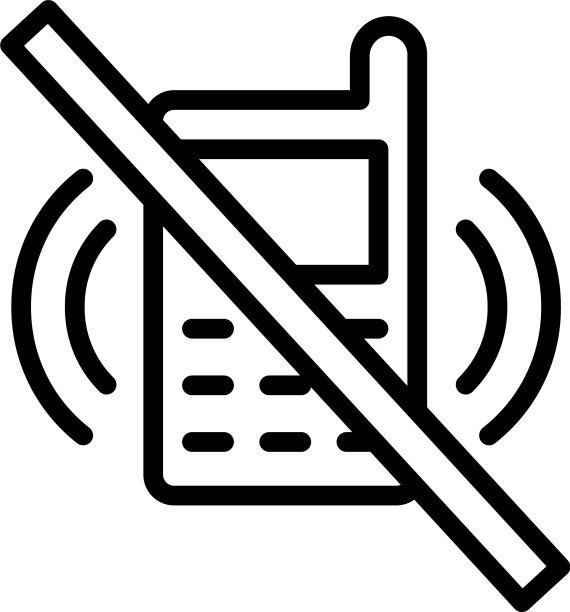 划线电话图标轮廓风格图片下载