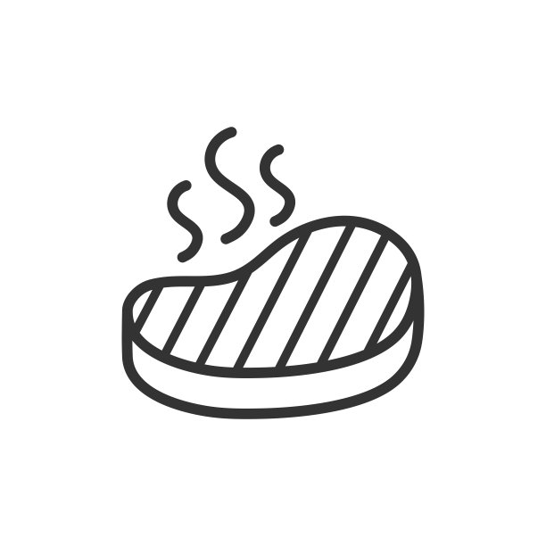 牛排轮廓图标。矢量插图。图片下载