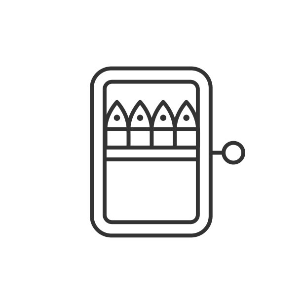 罐头鱼轮廓图标。矢量插图。图片下载