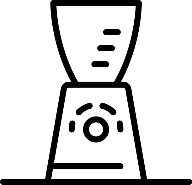 电动咖啡研磨机图标轮廓风格图片下载