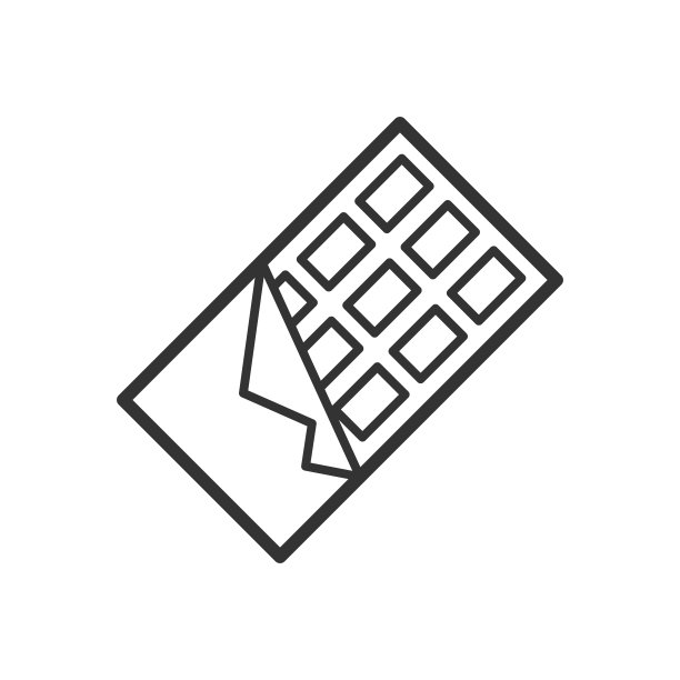 巧克力棒轮廓图标。矢量插图。图片下载